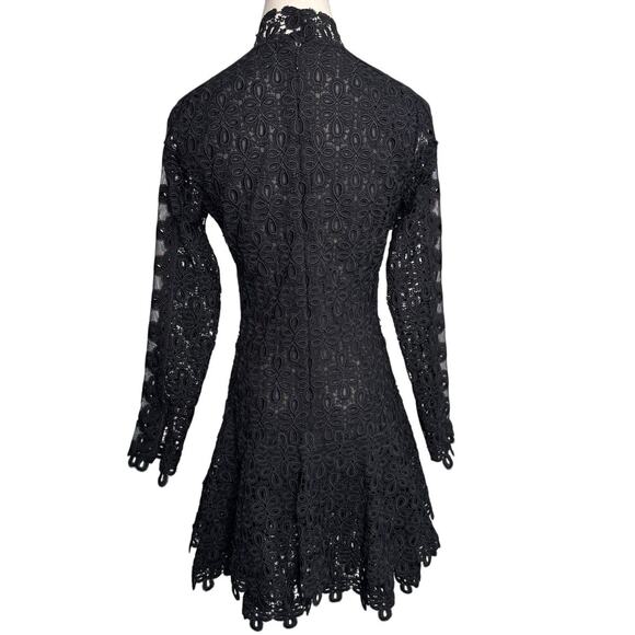 Simkhai Signature Joy Guipure Lace Mini Dress Black Taylor Swift size 4 - Picture 13 of 16